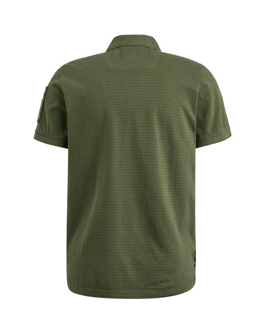 PME LEGEND Poloshirt Short sleeve polo Melange striped in Green für Herren