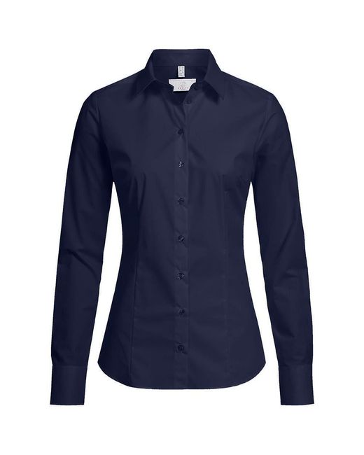 Greiff Blue Langarmbluse Corporate Bluse BASIC OEKO TEX® Pflegeleicht Marine