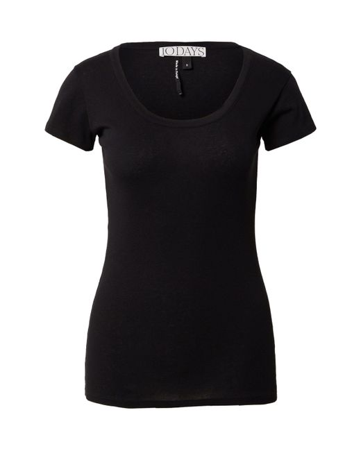 10Days Black T-Shirt (1-tlg) Plain/ohne Details