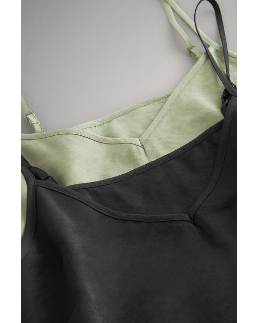 The Set Black Ägerkleid 2er-Pack Midi-Kleider mit schmalen Trägern (2-tlg)