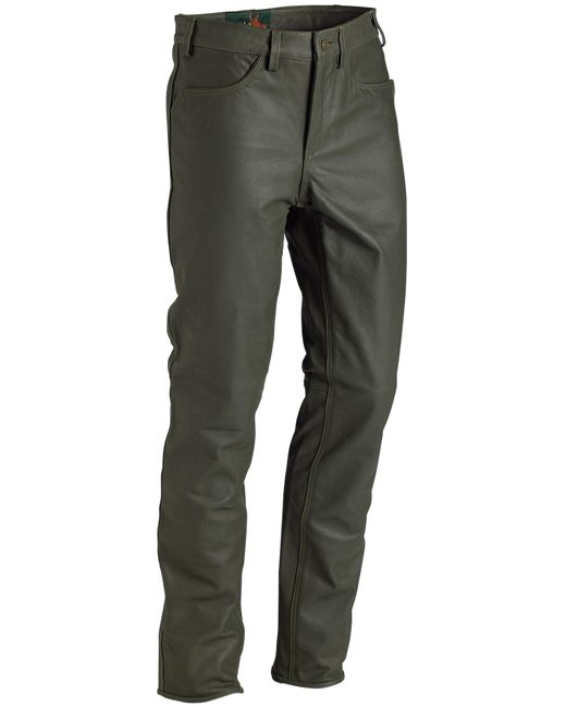 La Chasse ® Jagd Lederhose aus üffelleder strapazierfähig Büffellederhose in Black für Herren