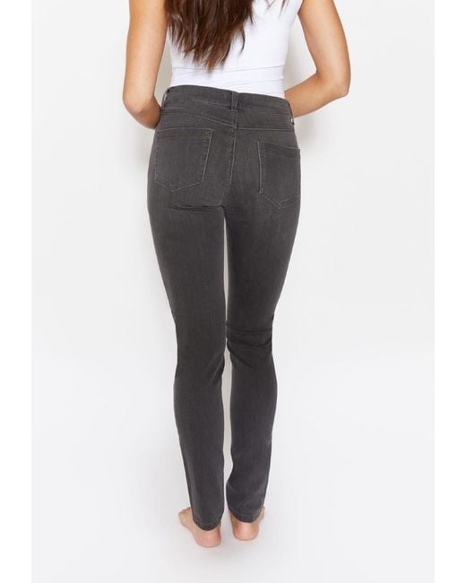 ANGELS Slim-fit- Jeans Malu Zip Zierreißverschlüssen mit Label-Applikationen  in Schwarz | Lyst DE