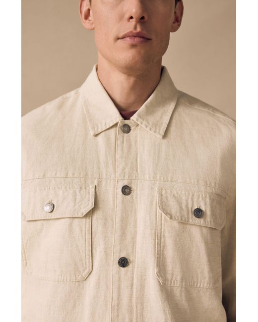 Next Leichte Hemdjacke aus Baumwoll-Leinen-Mischung (1-St) in Natural für Herren