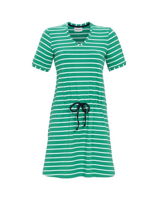 Ringella Green Sommerkleid Ringeldessin und Tunnelzug mit Kordel