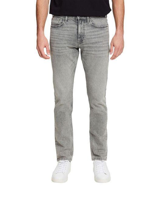 Esprit Slim-fit- Schmale Jeans mit mittlerer Bundhöhe in Gray für Herren