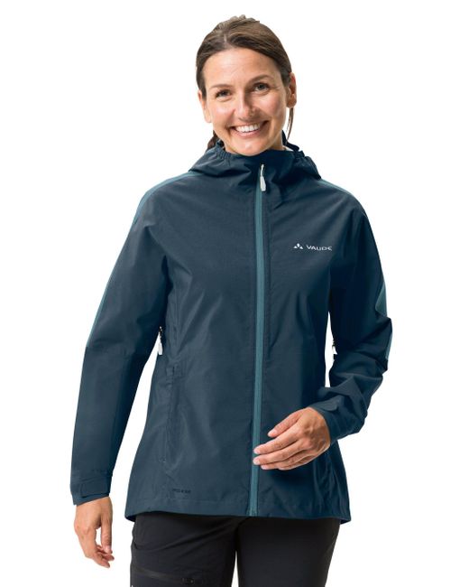 Vaude Blue Outdoorjacke Women's Moab Rain Jacket II (1-St) atmungsaktive Regenjacke