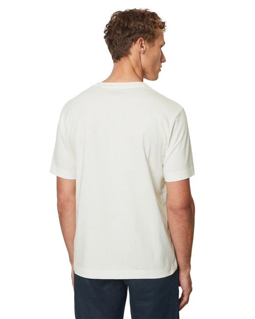 Marc O' Polo Shirt In softer Single Jersey-Qualität, Markenstickerei in White für Herren