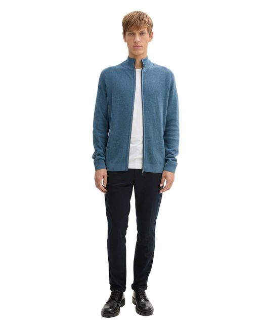 Tom Tailor Strickjacke (1-tlg) Plain/ohne Details in Blue für Herren