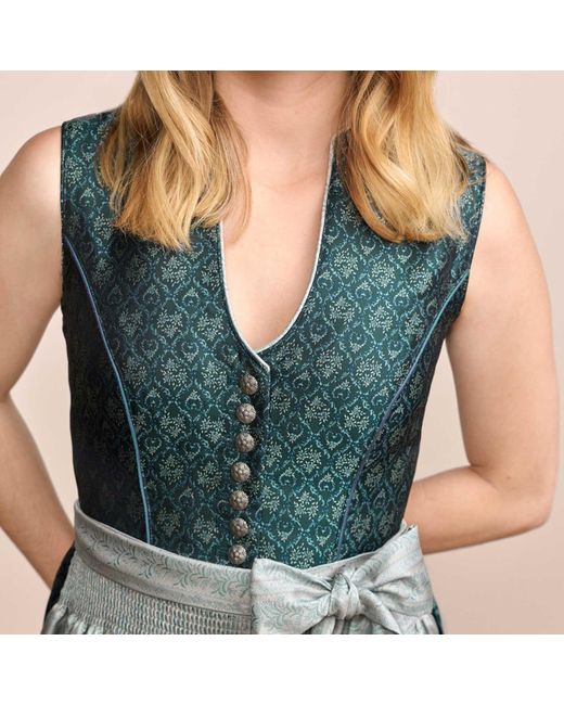 Krüger Madl Blue Ü Dirndl 'Inja' 413569, Dunkelgrün 60cm