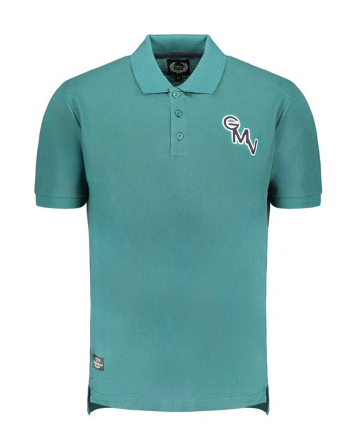 Gianmarco Venturi Elegantes Kurzarm-Poloshirt in Grün mit in Green für Herren
