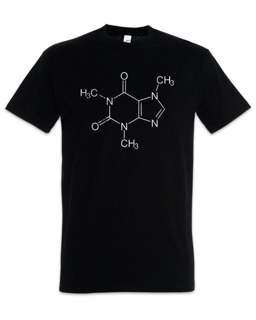 Urban Backwoods Print-Shirt Caffeine Molecule T-Shirt Engineer Mathelehrer Mathe Mathematik in Black für Herren