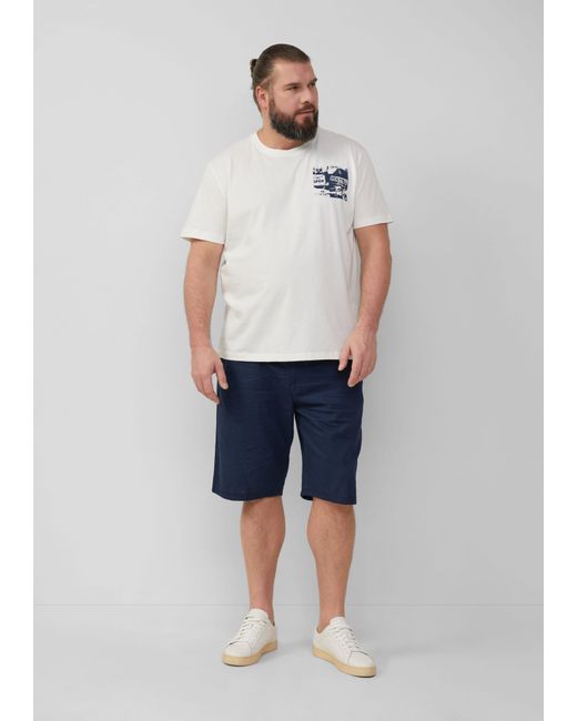 S.oliver Bermudas Detroit: Bermuda im Relaxed Fit Waschung in Blue für Herren