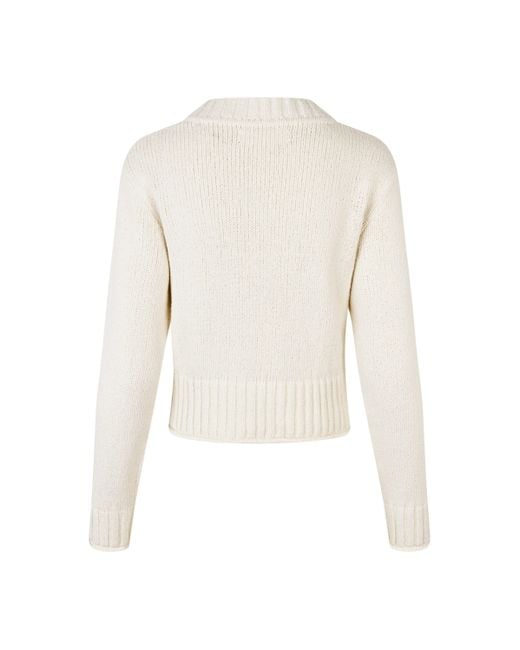 Samsøe & Samsøe White & Samsoe Rundhalspullover Salou v-neck 15178