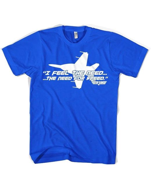 top gun T-Shirt in Blue für Herren