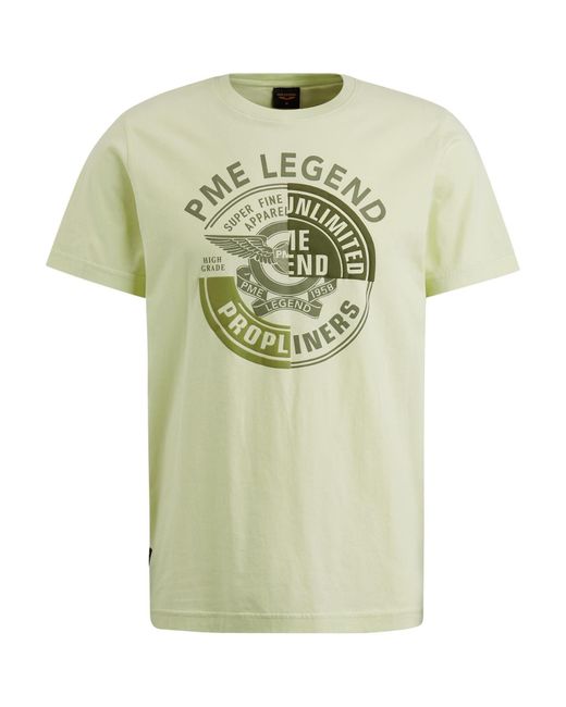 PME LEGEND T-Shirt Short sleeve r-neck single jersey in Green für Herren