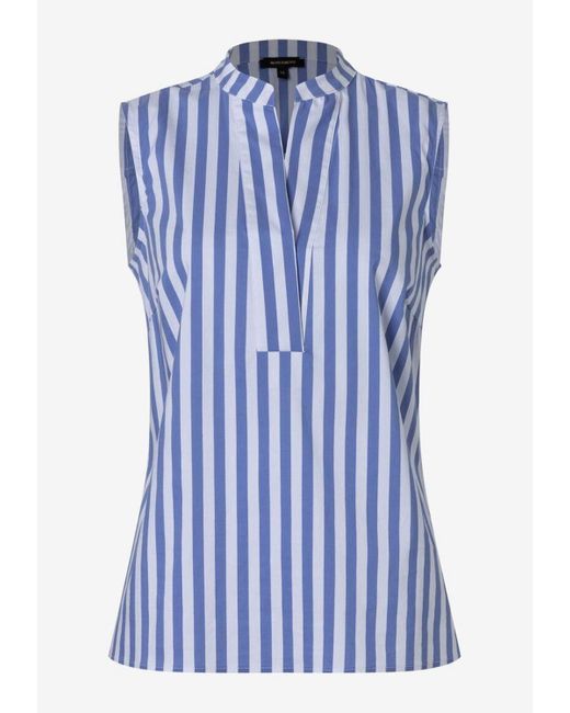 MORE&MORE Blue &MORE Blusenshirt Striped Business Top, two tone stripe