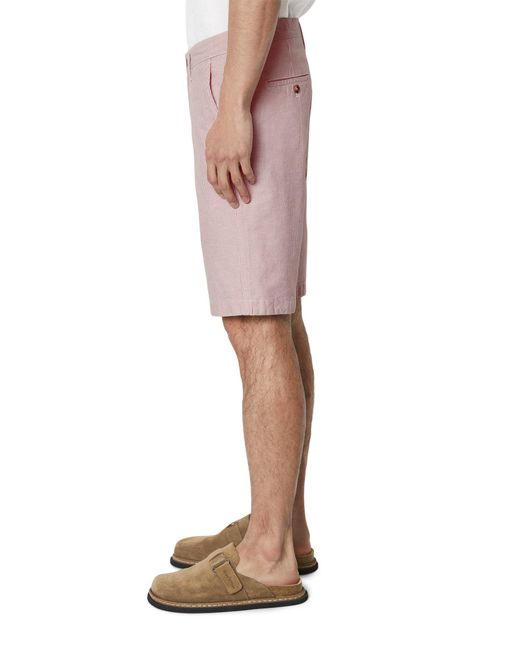 Marc O' Polo Shorts aus Bio-Baumwolle und Leinen in Pink für Herren