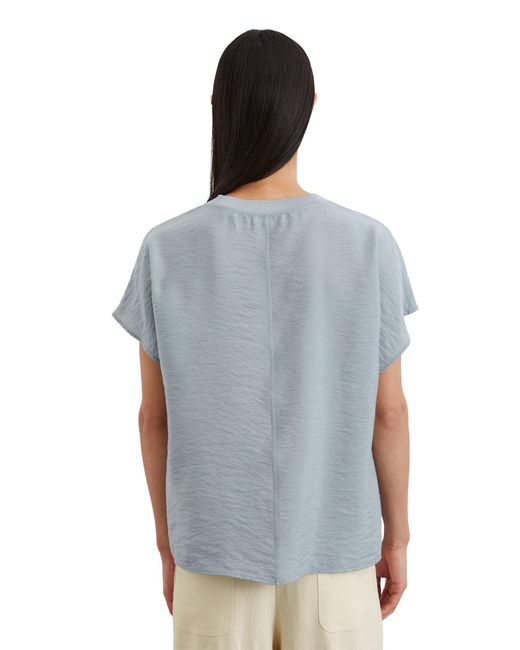 Marc O' Polo Blue Kurzarmbluse aus Viskose-Mix-Crinkle