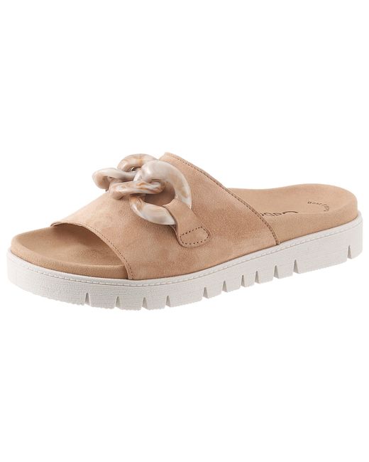 Gabor Slippers Met Opvallende Sierketting - Lyst