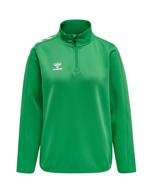 Hummel Green Fleecepullover Trainingstop Core XK Half Zip Sweat Woman 211945