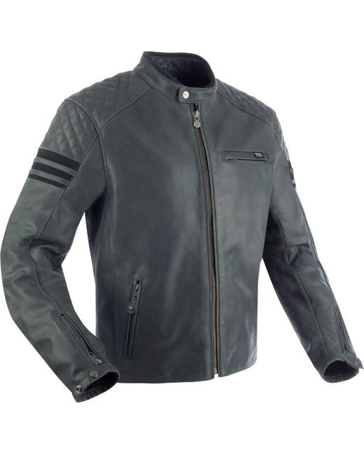 Segura Motorradjacke Track Motorrad Lederjacke protektoren in Gray für Herren