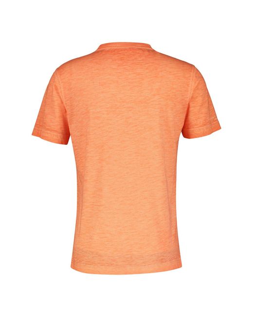 Lerros T-Shirt mit Alloverprint in Orange für Herren