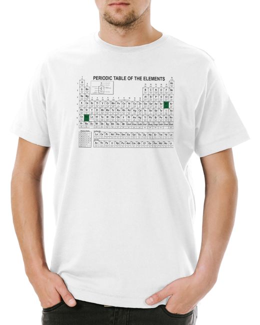 Urban Backwoods Print- Periodic Table Of The Elements I T-Shirt Breaking in White für Herren