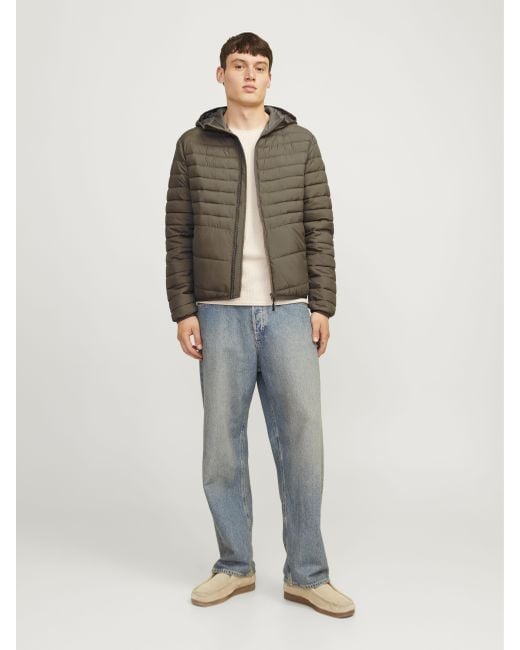 Jack & Jones Steppjacke JJESTATE PACKABLE PUFFER HOOD NOOS mit Kapuze in Green für Herren