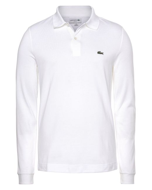 Lacoste Langarm-Poloshirt POLO mit Knopfleiste am Ausschnitt in Weiß für  Herren | Lyst DE