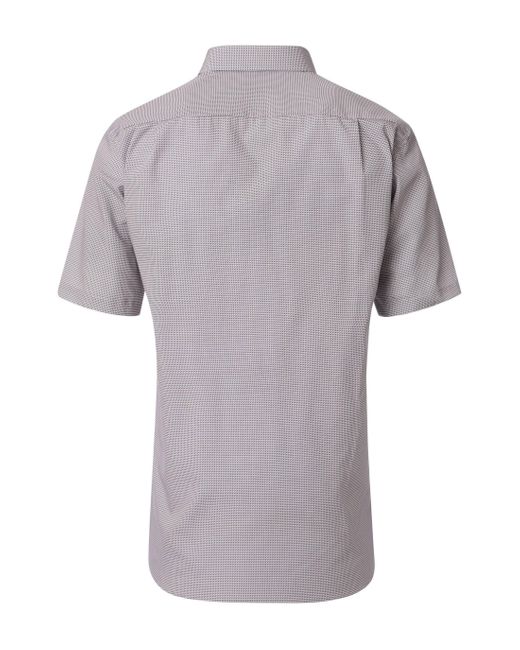 CASA MODA Businesshemd Kurzarm Print in Gray für Herren