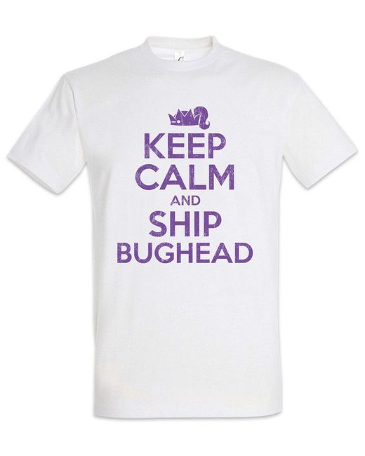 Urban Backwoods Print- Keep Calm And Ship Bughead T-Shirt Riverdale Archie Andrews in White für Herren