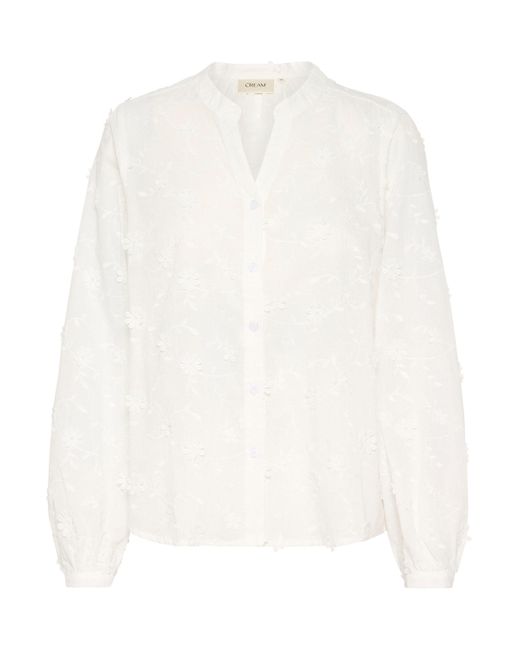 Cream White Langarmhemd Langarm