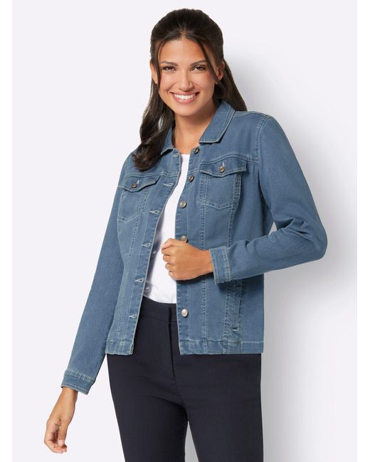 Sieh an! Blue Allwetterjacke Jeansjacke