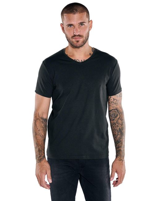 emilio adani T- Basic-Shirt "My Favorite in Black für Herren