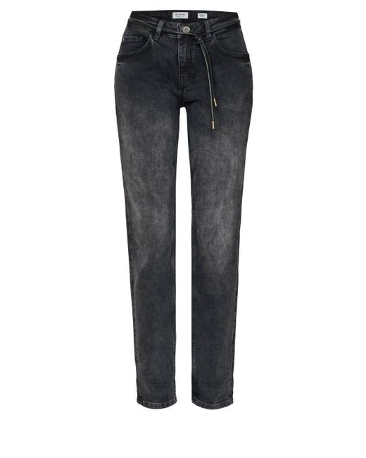 ROSNER Black 5-Pocket-Jeans Masha_097 mit Gürtel