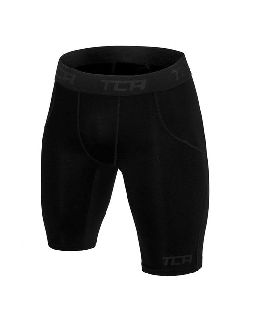 TCA Funktionsshorts Jungen SuperThermal Kompressions Shorts in Black für Herren