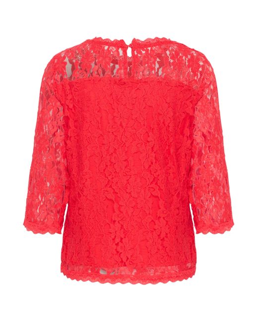 Cream Red Kurzarmbluse Kurzarm-Bluse CRKit