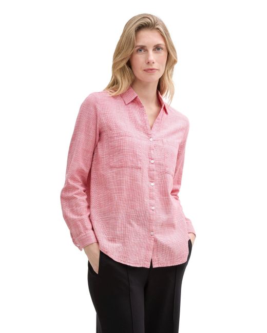Tom Tailor Pink Langarmbluse