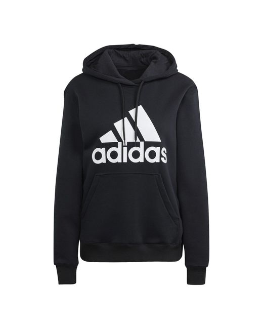 Adidas Originals Black ESSENTIALS BIG LOGO REGULAR HOODIE