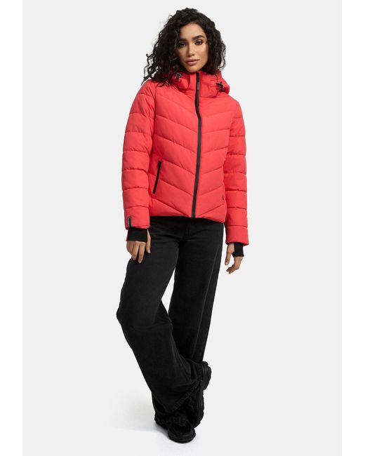 Marikoo Red Winterjacke Samuiaa XVI mit Kapuze