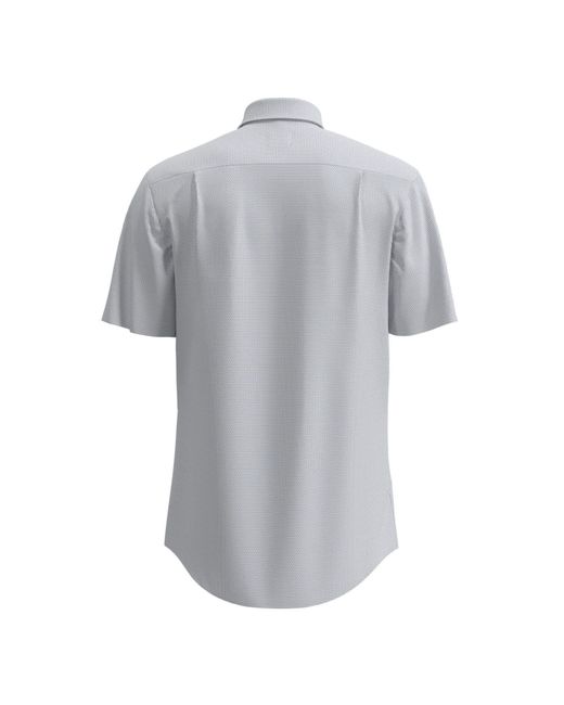 Seidensticker Businesshemd Regular Kurzarm Button-Down-Kragen Druck in Gray für Herren