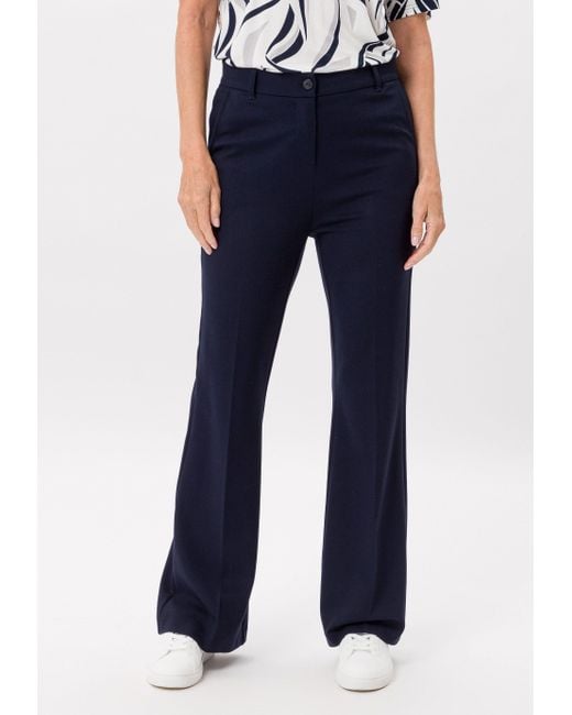 FRANK WALDER Blue Stoffhose mit weitem Bein