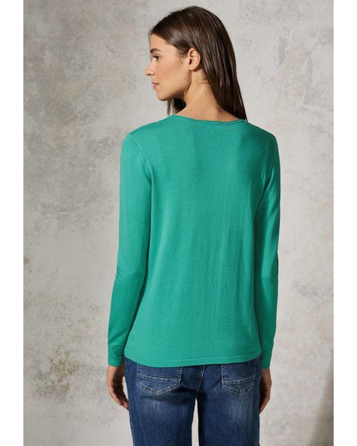 Cecil Green Strickpullover mit Rundhalsausschnitt