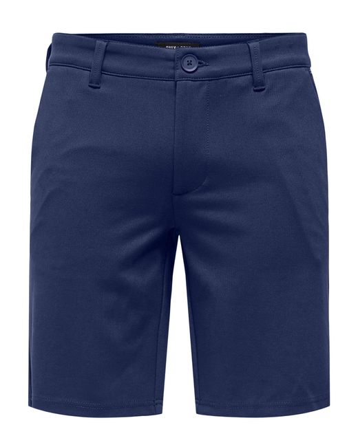 Only & Sons Chinoshorts Shorts Bermuda Pants Sommer Hose 7413 in Blau in Blue für Herren