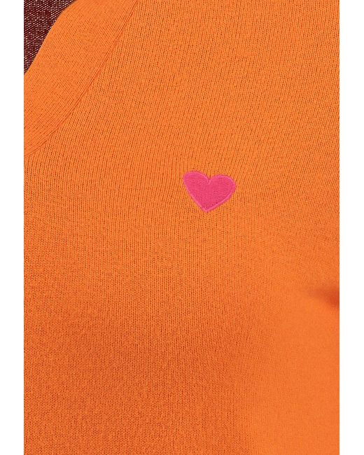Key Largo Orange V-Ausschnitt-Pullover WKN MILENA
