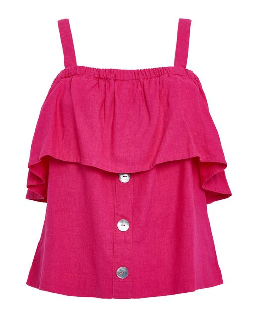 Threadbare Pink Trägertop THB Aspen mit tollem Rüschendetail