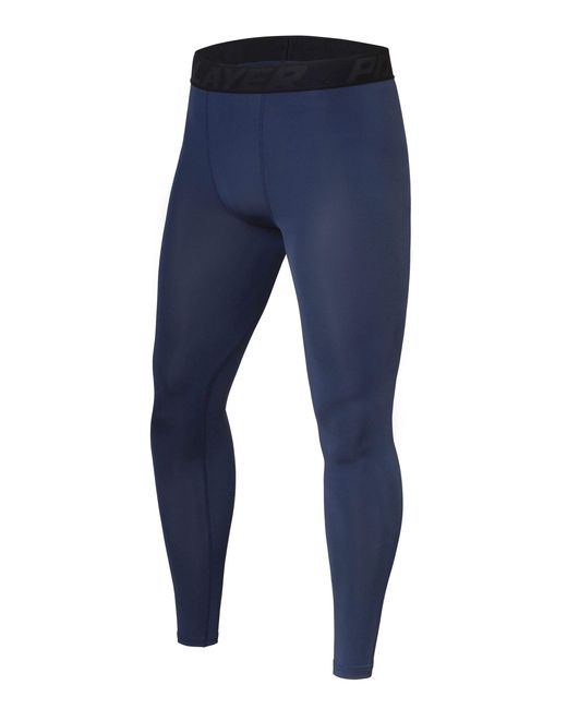 TCA Funktionsleggings Kompressionshose Lang Dunkelblau in Blue für Herren