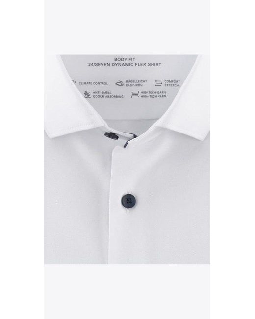 Olymp Langarmhemd 073664-Hemden in White für Herren