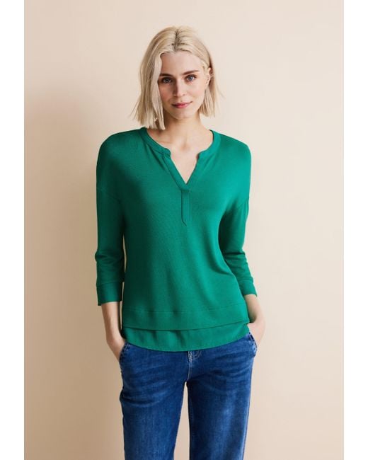 Street One Blue Steppweste Tunikashirt