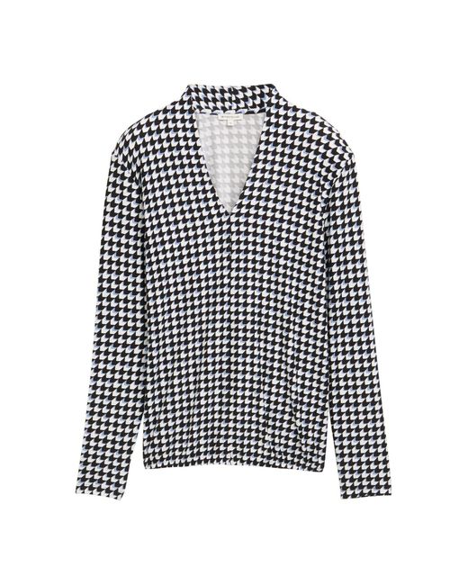 Tom Tailor Blue Langarmshirt mit V-Ausschnitt